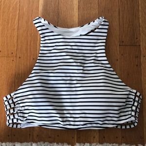 Hollister Striped Halter Bathing Suit Top